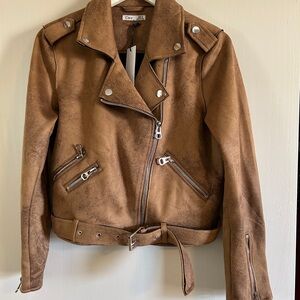 NWT Brown Moto Style Jacket